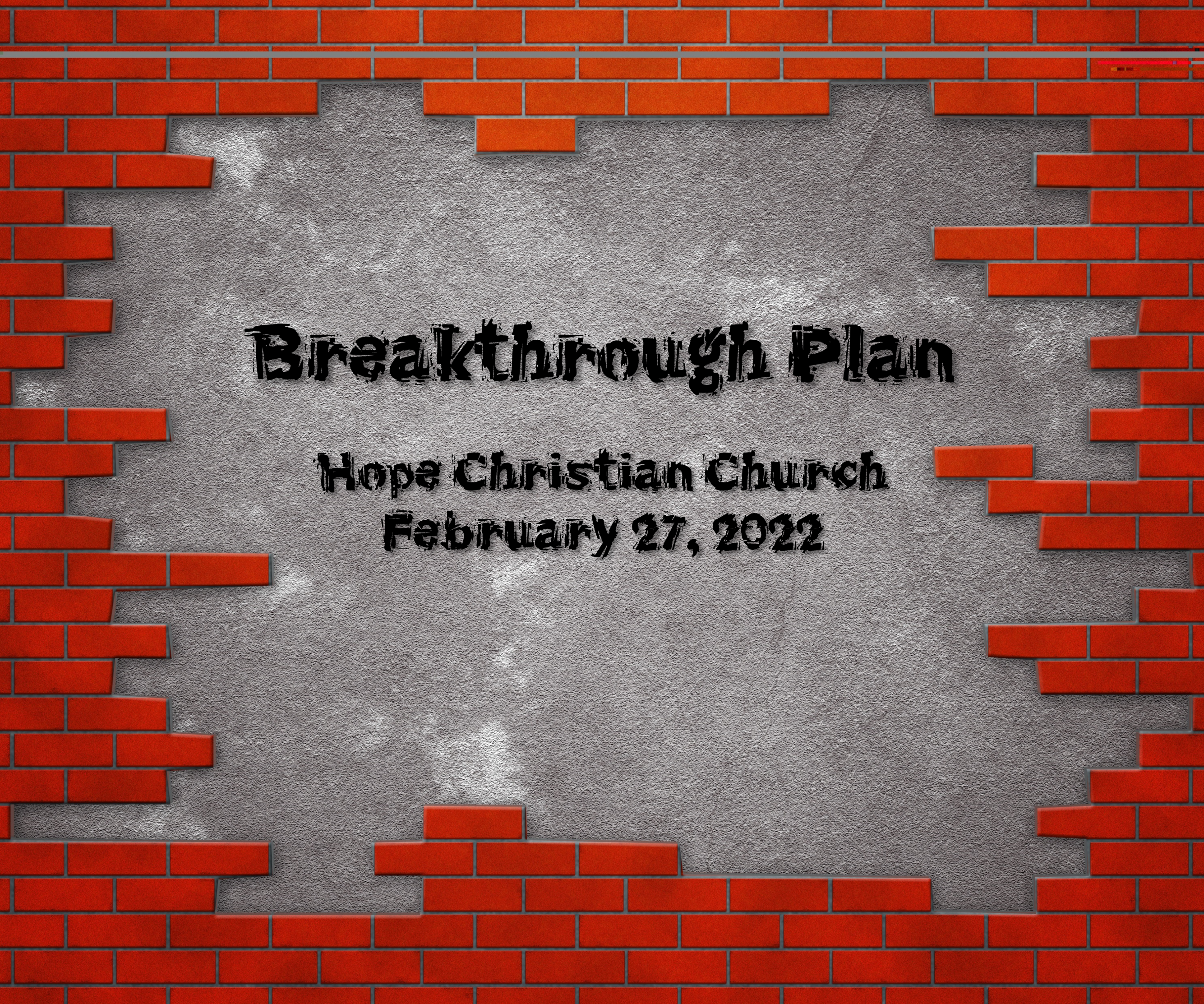 Breakthrough Plan